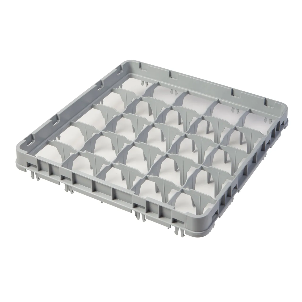 Cambro 25E1151 Full Size Dish Rack Extender, 25 Compartments, Soft Gray, 19-5/8" x 19-5/8"
