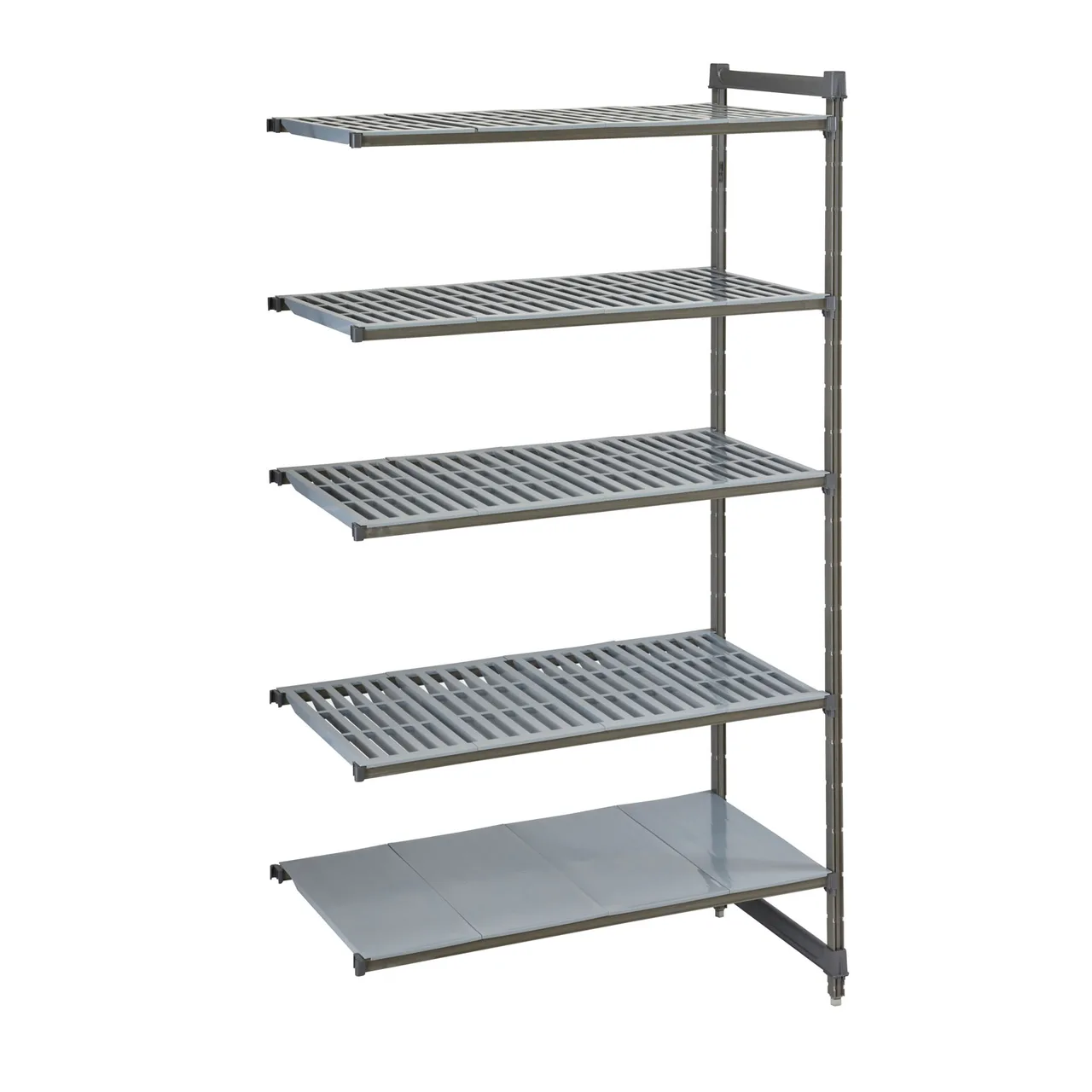 Cambro CBA213084VS5580 Camshelving® Basics Plus Add-On Unit w/ 4 Vented and 1 Solid Shelf - 21" x 30" x 84"