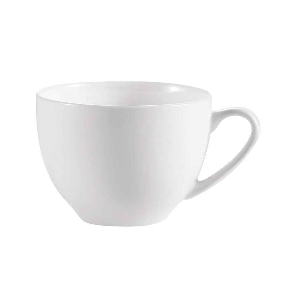 CAC China MAJ-1 8‑Oz Bone White Coffee Cup, 3‑5/8" Dia x 2‑1/2" H, China, Microwave Safe- 1 Dozen