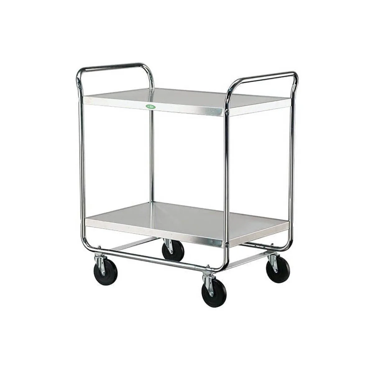 Lakeside 492 Stainless Steel 2-Shelf Tubular Utility Cart - 36" x 23" x 40-1/8"