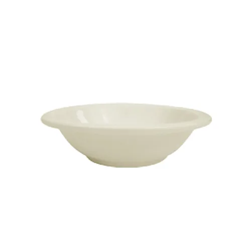 CAC China WAS-11 Fruit Dish, 5oz, 4-5/8" Dia x 1-1/4" H, Round, Ceramic, Euro White - Dozen