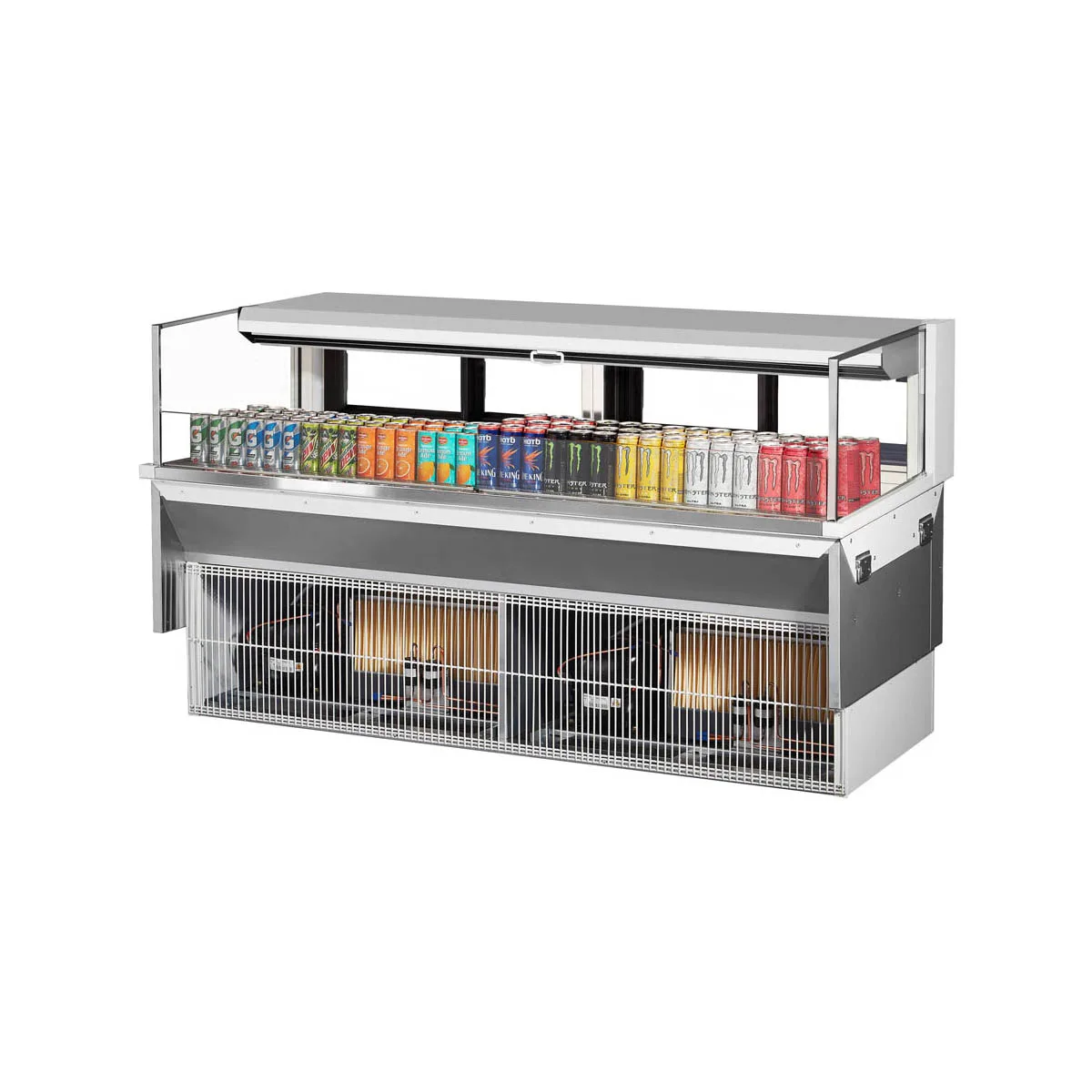 Turbo Air TOM-72L-UFD-W(B)-1SI-N 72" Drop In Open Refrigerated Deli Display Case
