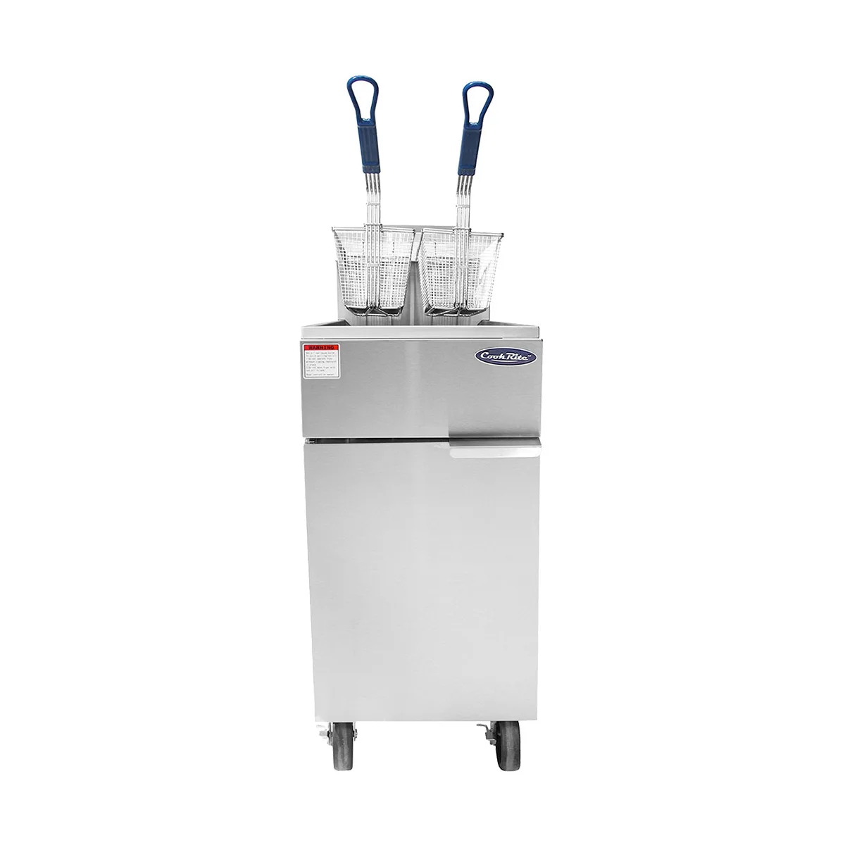 Atosa USA ATFS-40-NG 15" Floor Model Full Pot Natural Gas Fryer w/ 40 Lbs, 102.000 BTU