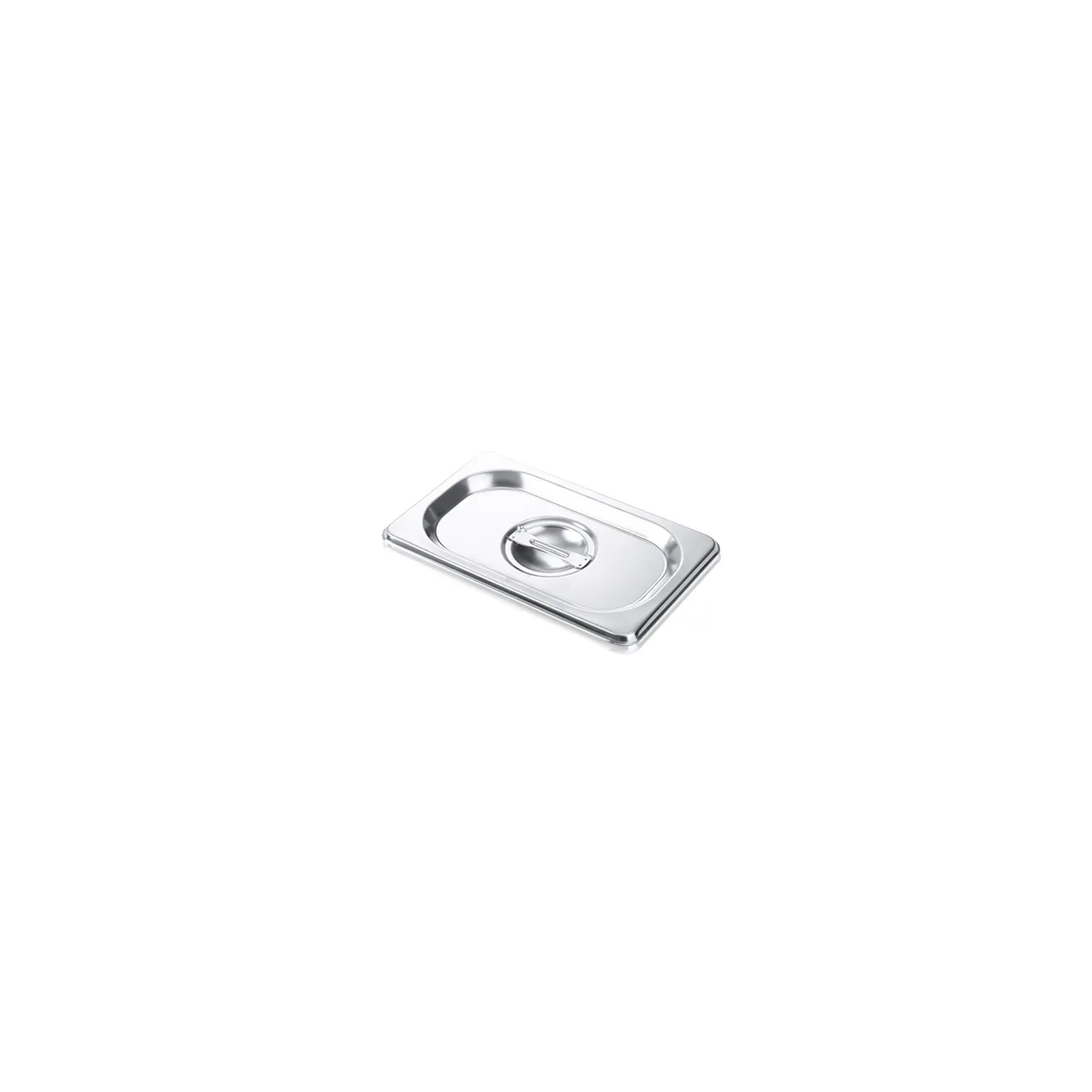 CAC China SPCO-N 1/9-Size Flat Steam Pan Cover with Handle, 304 Stainless Steel, Dishwasher Safe