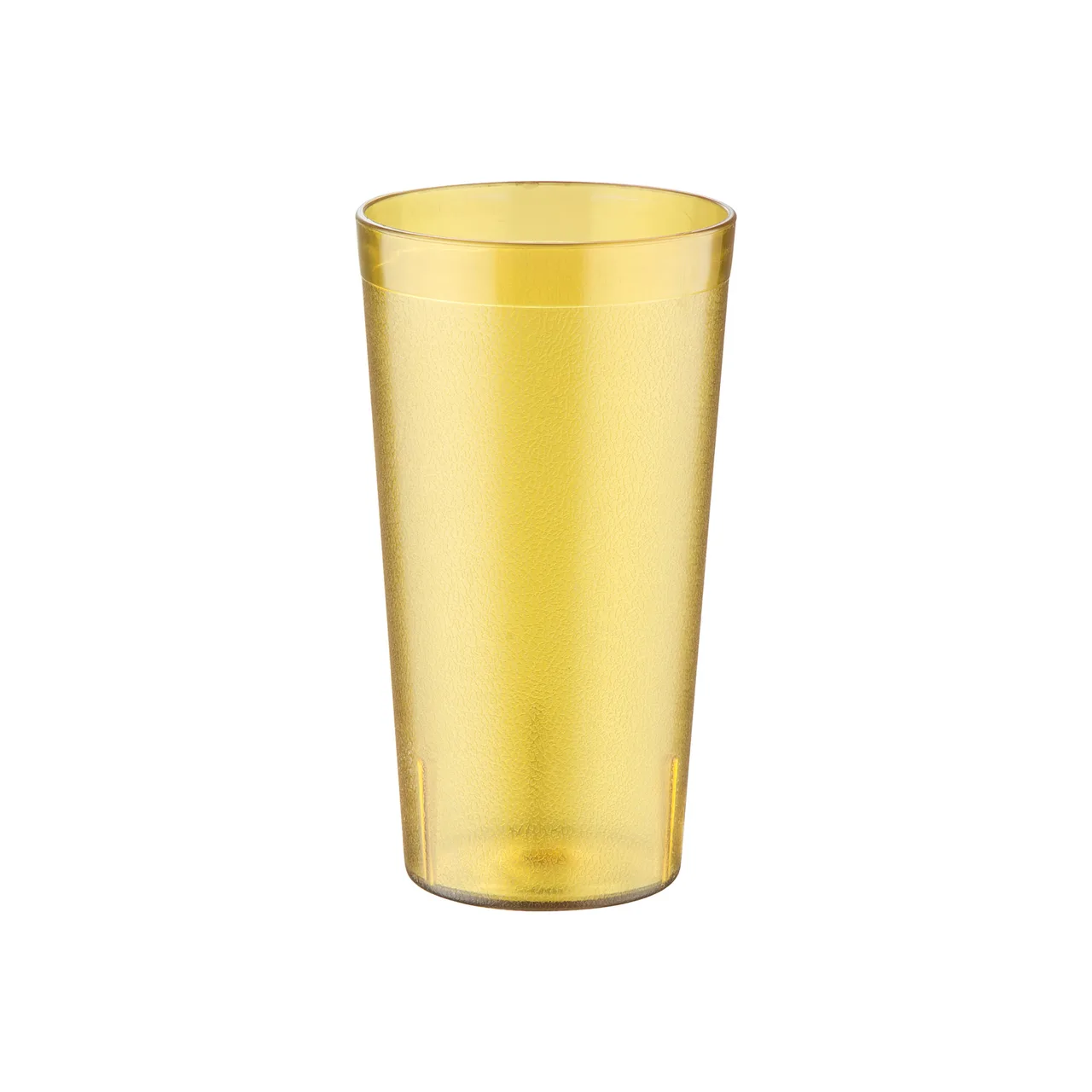 CAC China BVPT-16AM 16 oz Amber Pebbled SAN Plastic Tumbler, Dishwasher Safe - 1 Dozen