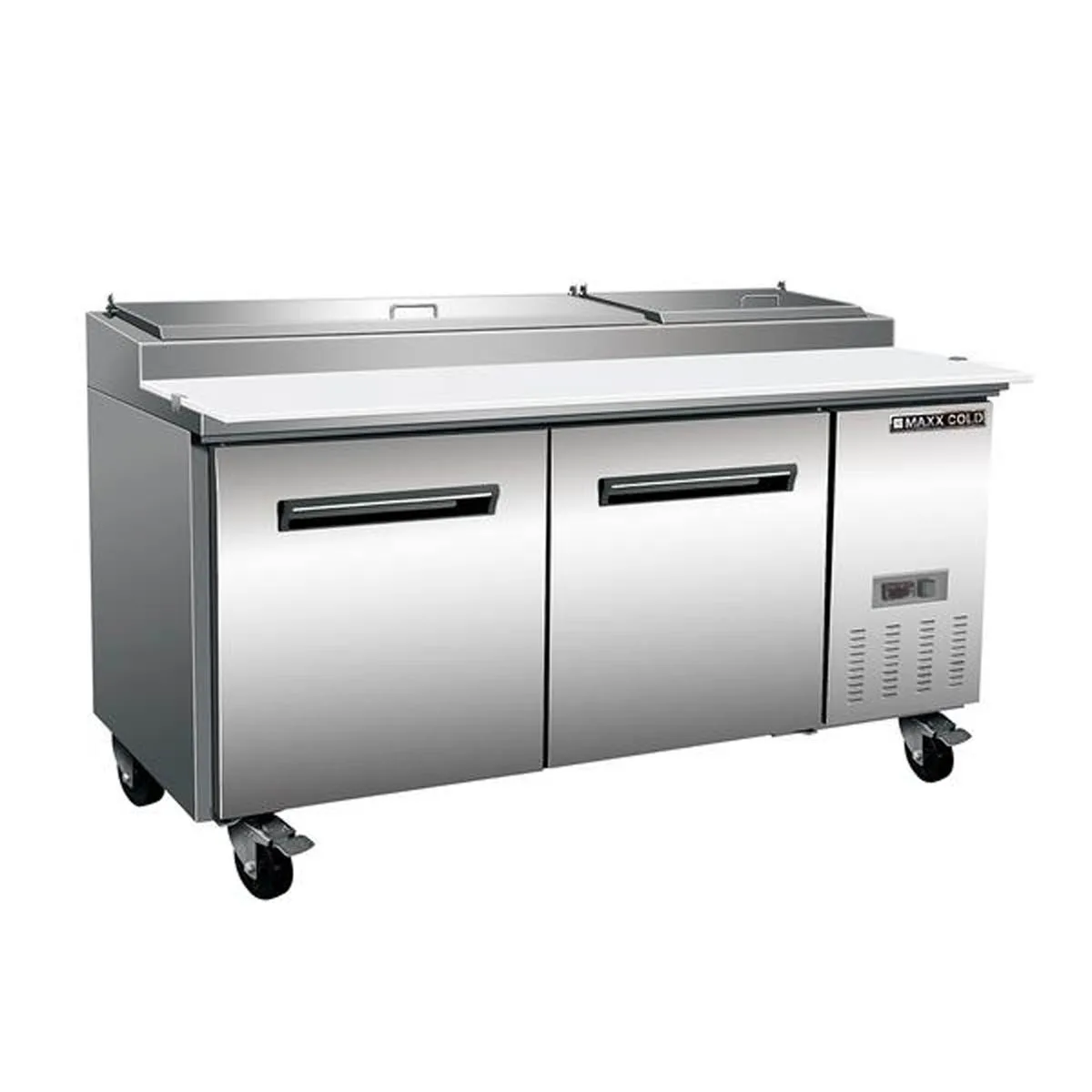 Maxx Cold MXCPP70HC 70" Refrigerated Pizza Prep Table w/ 2 Doors, 22 cu. ft.