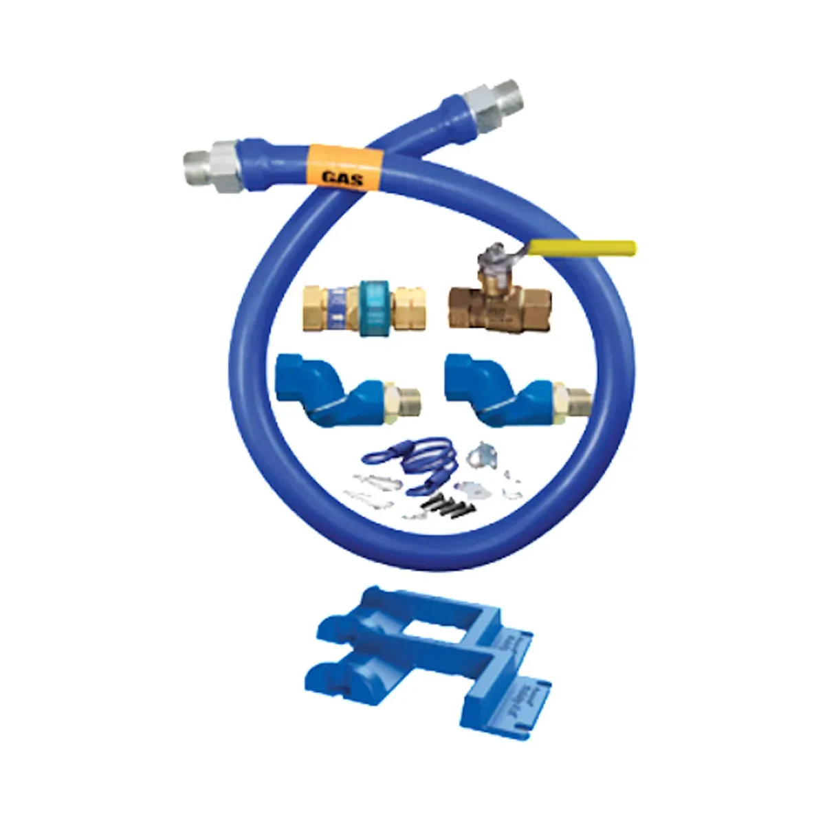 Dormont 16100KIT2S36PS Deluxe SnapFast 36" Gas Connector Kit w/ Two Swivels, Safety Set, 1" Dia.