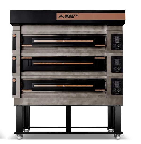 Moretti Forni ICON S140E3 55" Electric Pizza Deck Oven, 3-Decks, Stone, Dual‑Power Heat