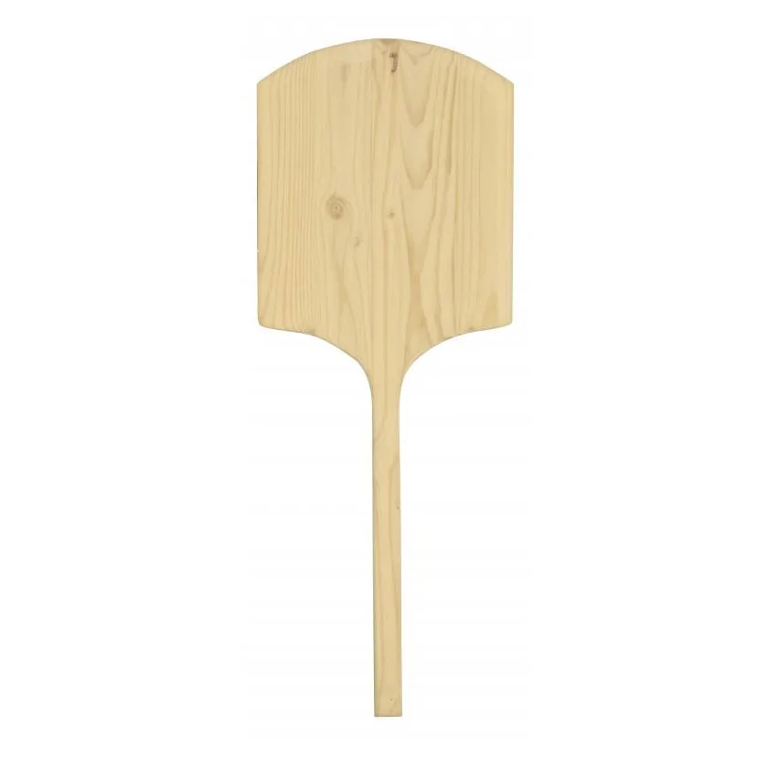 Omcan USA 80607 Pizza Peel – 16" x 18" Rectangular Wood Blade, 42" Length, Tapered Wood Handle
