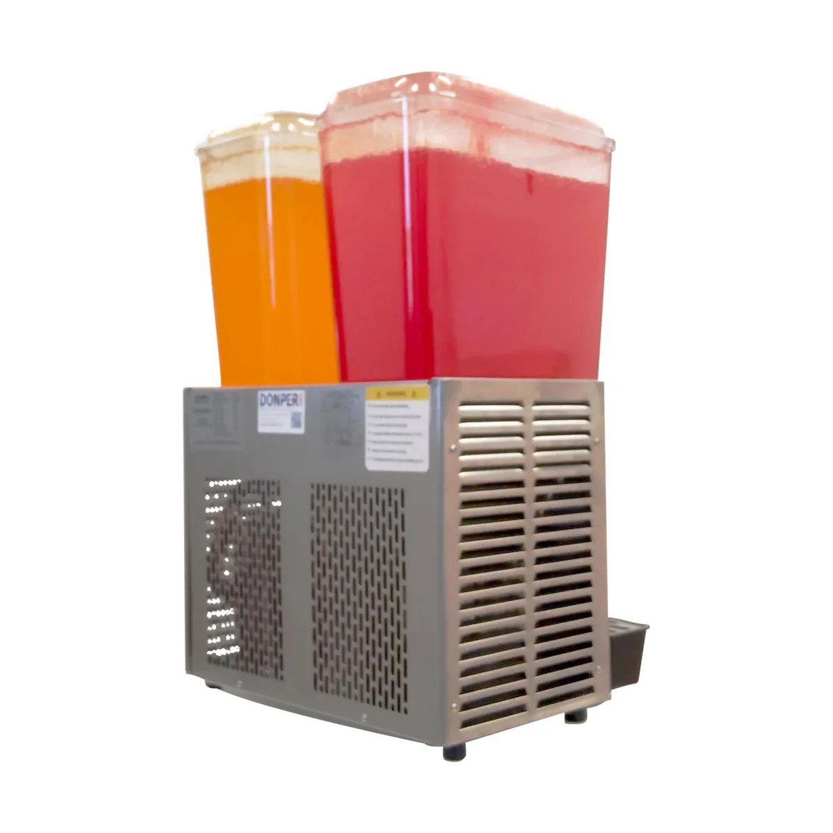 Donper USA D25 Countertop Beverage Dispenser with Double Bowls / Spray Type - 4.75 Gal (each)