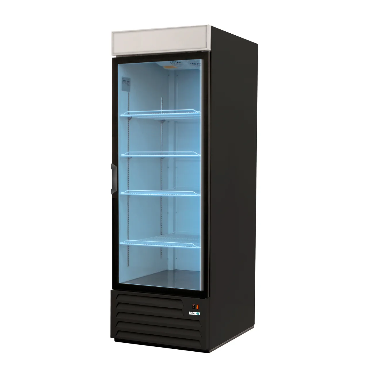 Asber ARMD-23 A 27" Merchandiser Refrigerator with Swing Glass Door, 23 cu. ft.