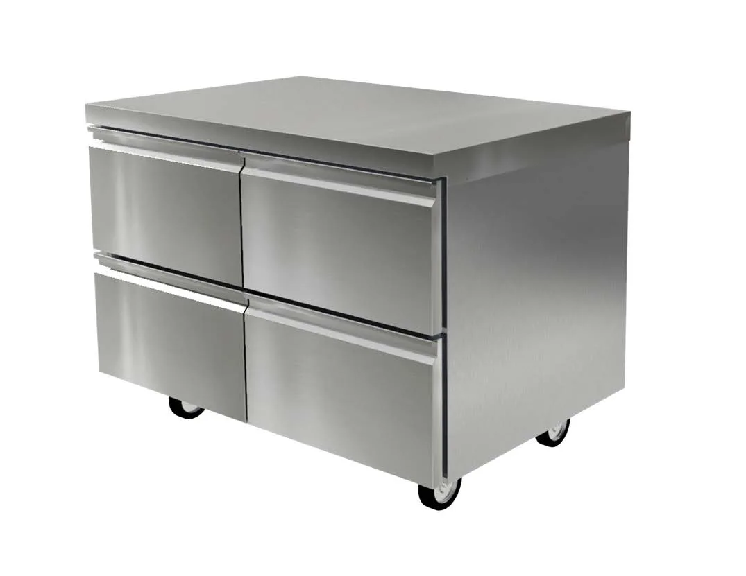 Delfield D4448NP 48" 2-Section Worktop Refrigerator w/ 4 Drawers, 14.25 cu. ft.
