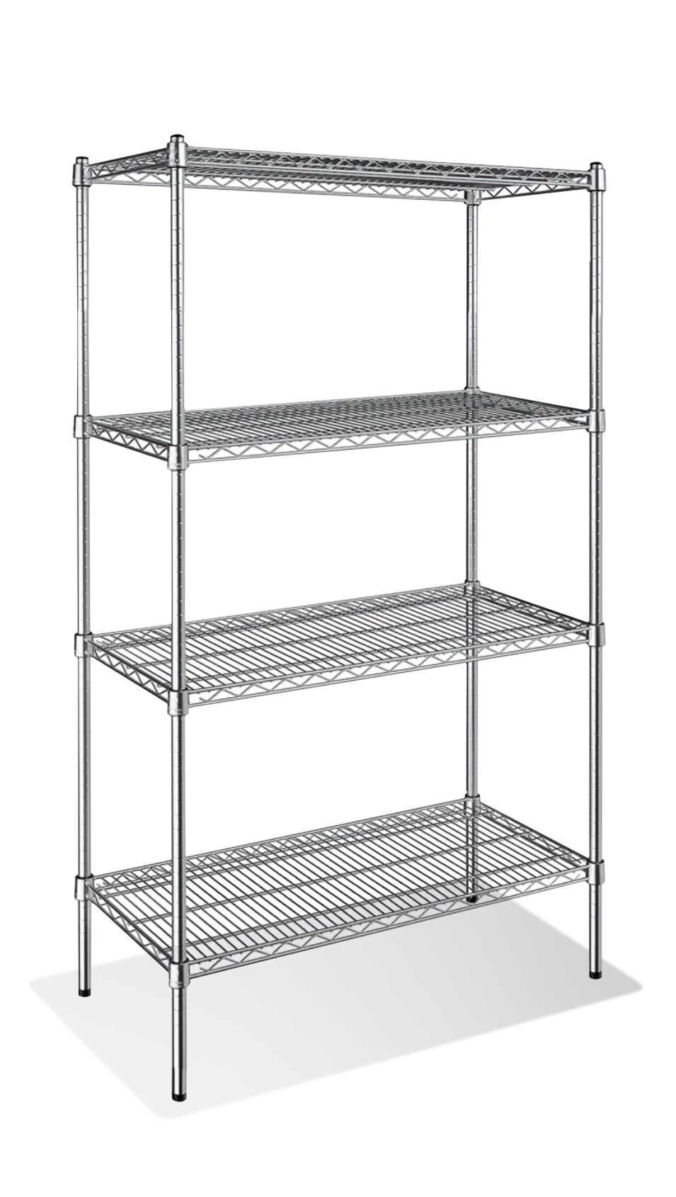 Steel Works SW1436C-4 Heavy Duty Wire Shelving Unit, 4-Tier, 14"X 36"
