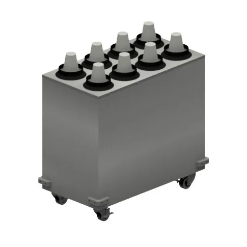 BK Resources MCD-4X2 Cup Dispenser, 17½"W x 33"D x 31"H, 8‑Cup Steel, Casters, NSF