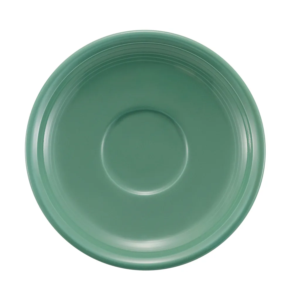 CAC China TG-2-G Tango Saucer, 6" Dia x 0.875" H, Porcelain, Green, Dishwasher Safe - 1 Dozen