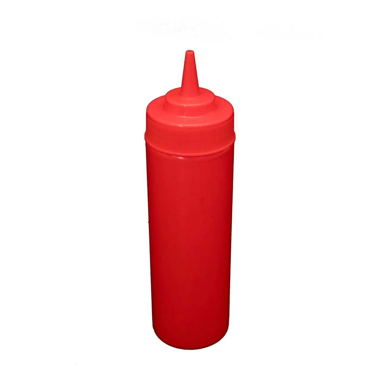 CAC China SQBT-W-12R - Red Plastic 12 oz Wide‑Mouth Squeeze Bottle Leak‑Proof Cap BPA‑Free - 6/Pack