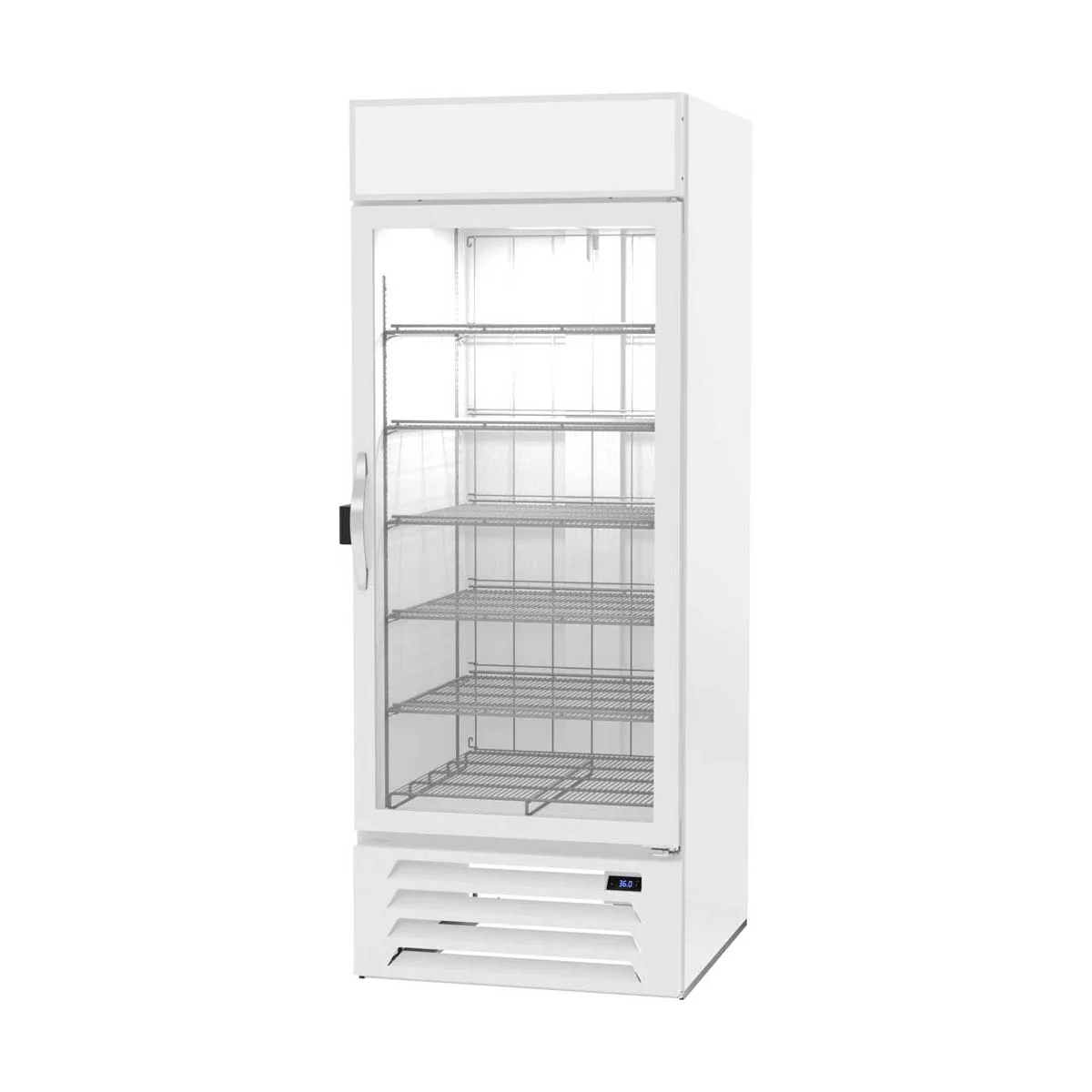 Beverage Air MMR27HC-1-W-IQ 31" One Glass Door Merchandiser Refrigerator in White, 25.88 cu. ft.