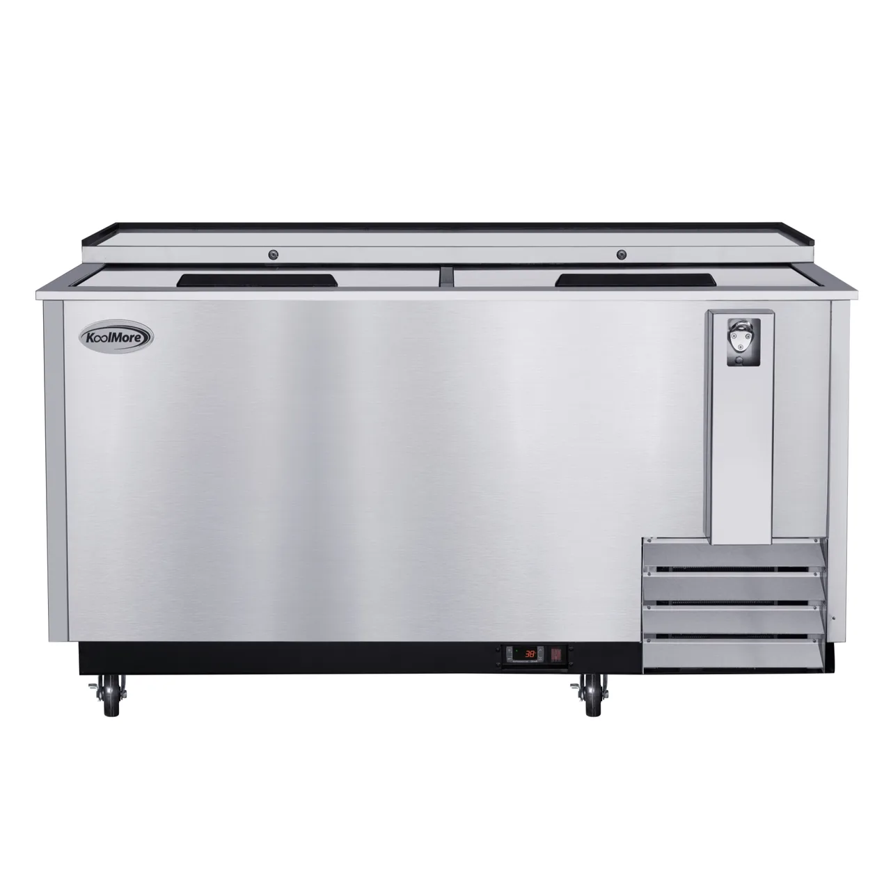 Koolmore KM-BOC65-SS Bottle Cooler 65"/19 cu ft Stainless Comp Opn 4 Cas AutoDef 33-40°F 115V ETL
