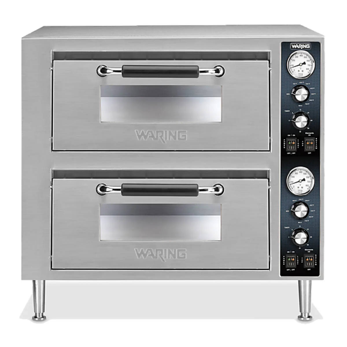 Waring WPO750 31" Electric Countertop Pizza Bake Oven w/ Double Deck, Thermostatic Controls