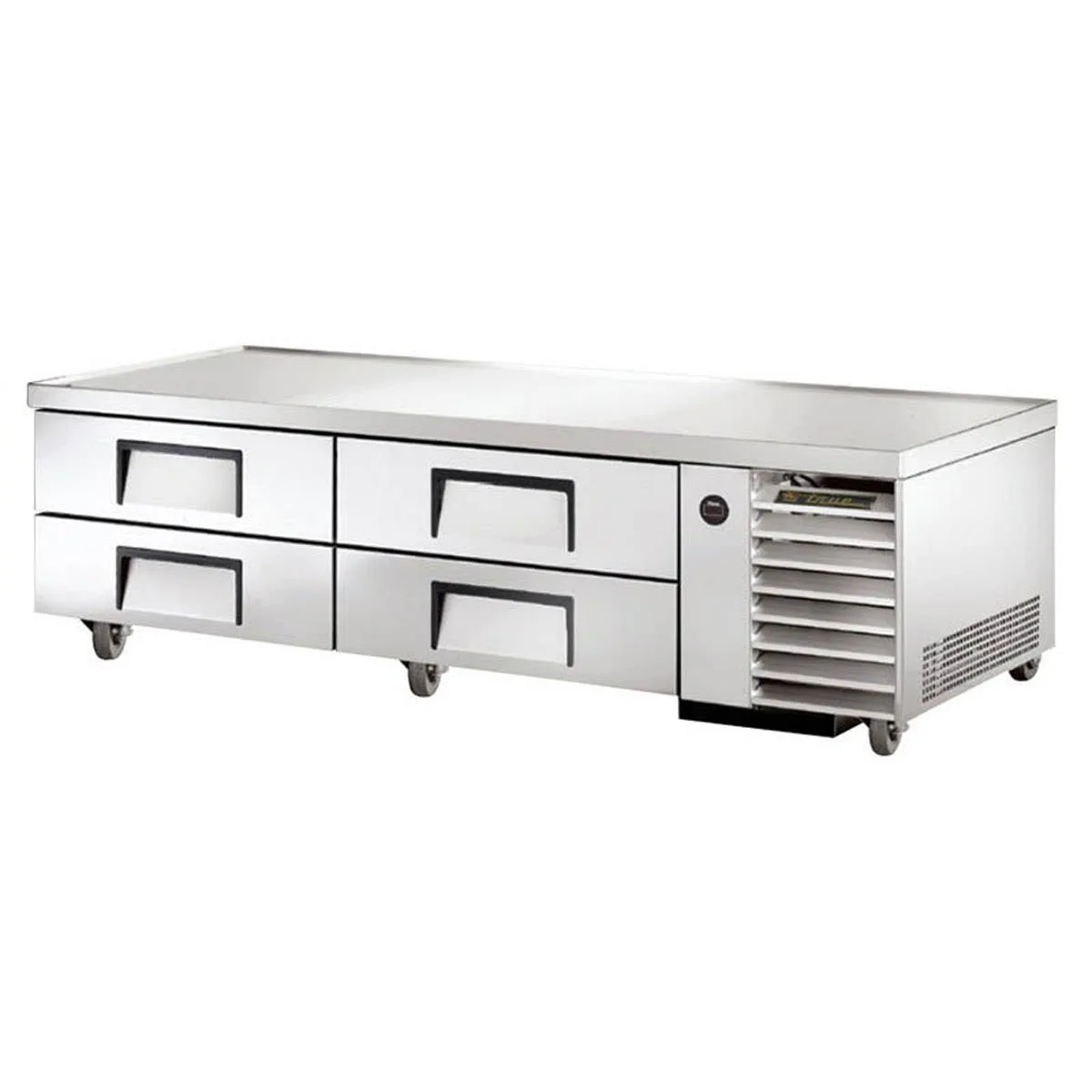 True TRCB-79-HC 79" 4 Drawers Refrigerated Chef Base, (8) 12" x 20" Pan Capacity
