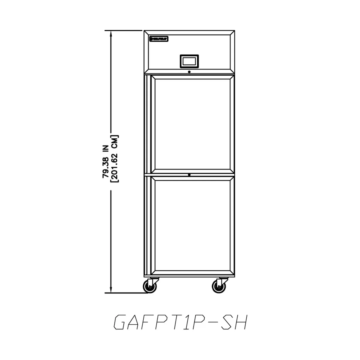 Delfield GAFPT1P-SH 30" 4-Half Solid Door Pass-Thru Freezer, Top Mounted, 23 cu. ft.