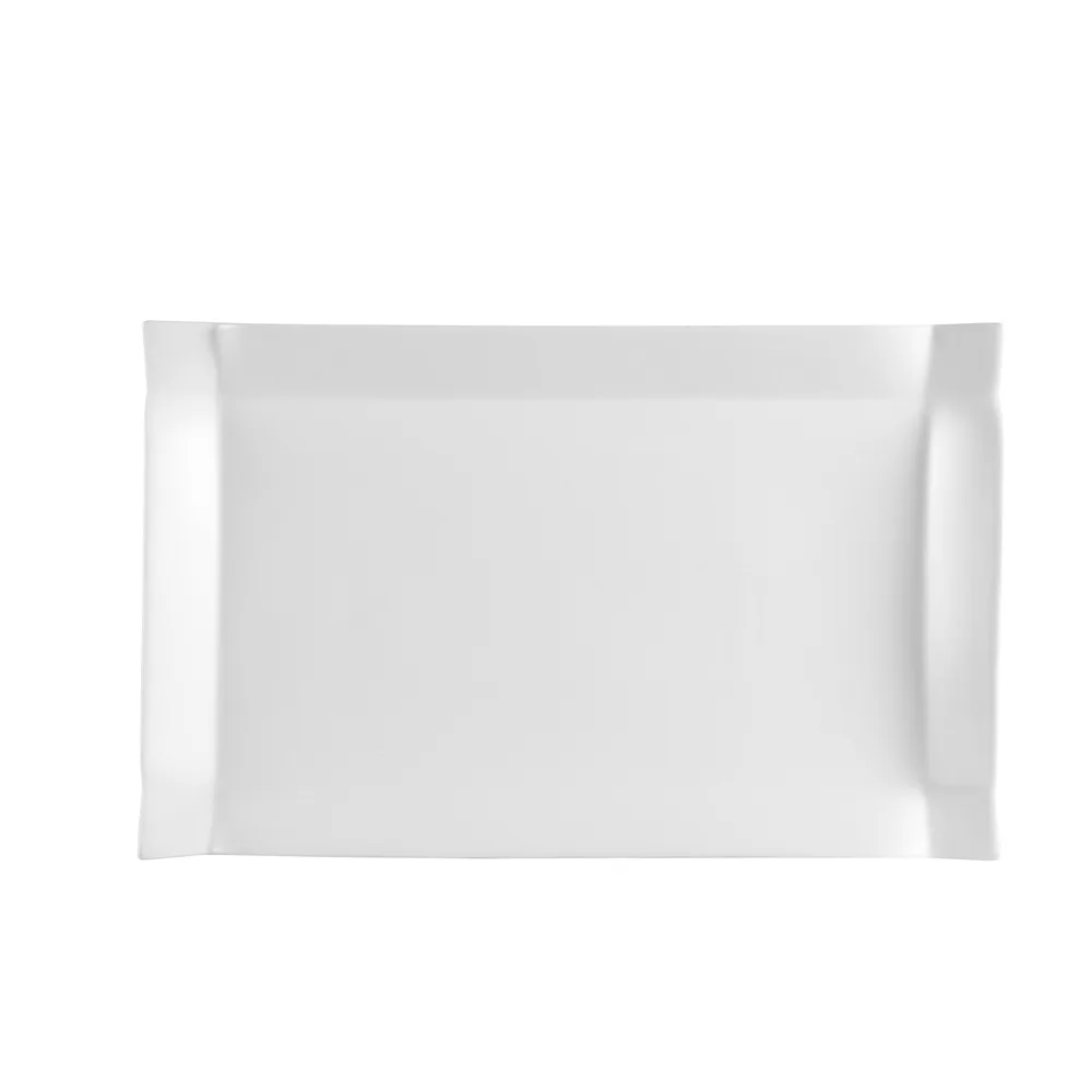 CAC China TMS-12 Platter, 9"L x 5-1/4"W x 1-1/8"H, Porcelain White,Dishwasher/Oven/Microwave Safe - Dozen