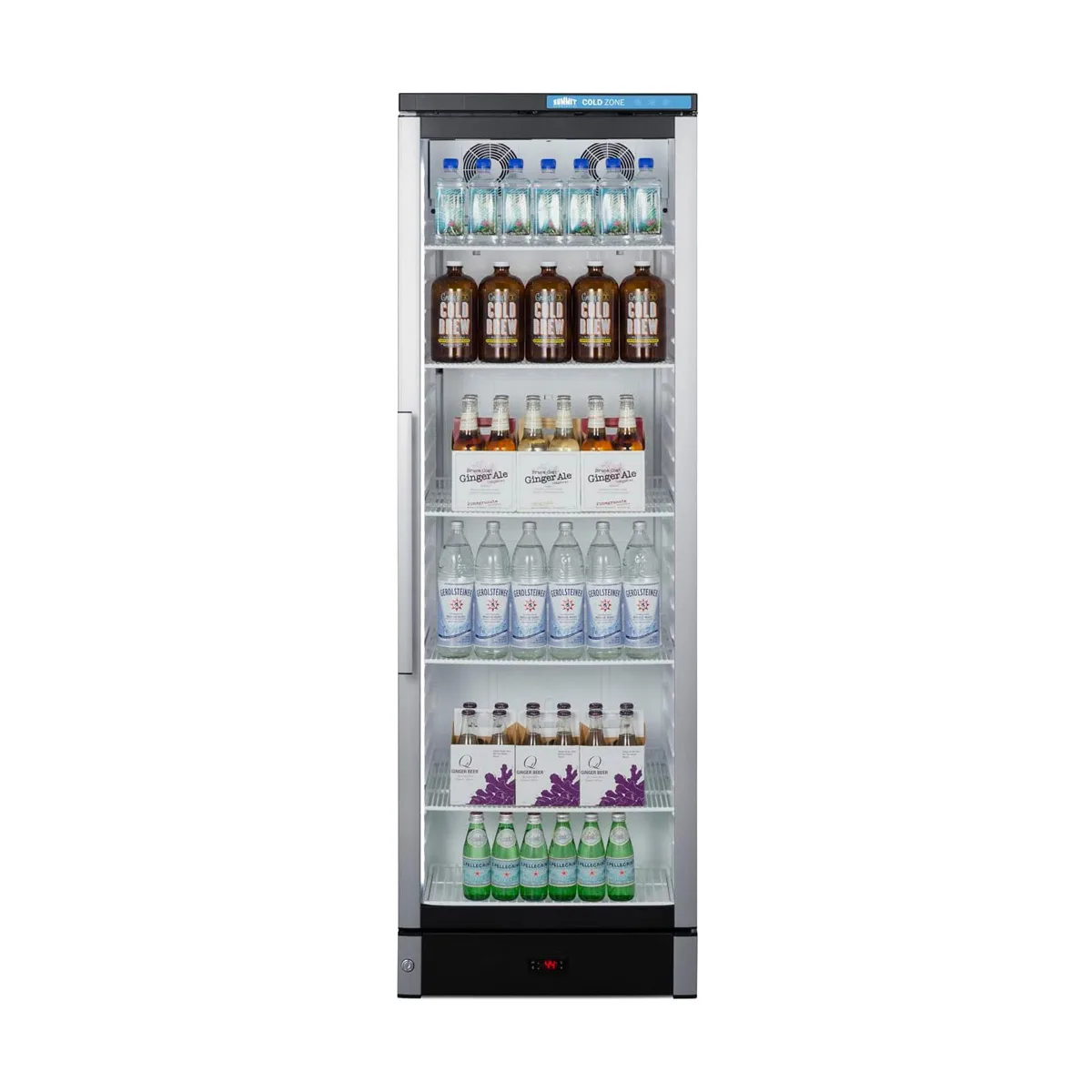Summit SCR1301 23" Slim Merchandiser Refrigerator w/ Right Hinged 1 Glass Door, 12.4 cu. ft.