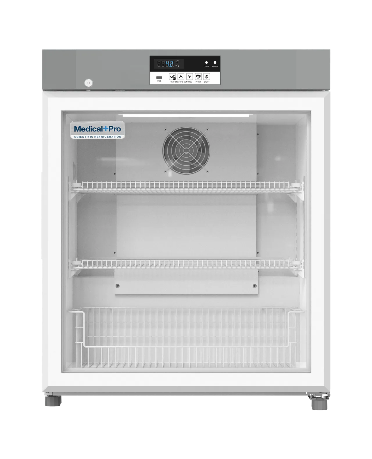 Migali MP-U5RG-HC 25" Glass Door Medical Refrigerator, 5 Cu Ft, +2°C To +8°C, USB, Alarms, 110V Plug