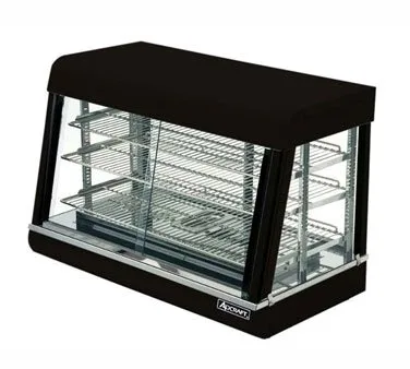 Adcraft HD-36 Self-Service Countertop Heated Display Case w/ 3 Shelves, Sliding Doors