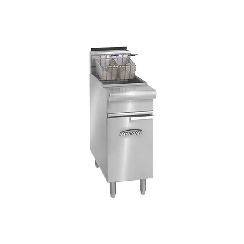 Imperial IRF-75-OP 19" Floor Model Open Pot Gas Fryer, 75 lbs, 150.000 BTU
