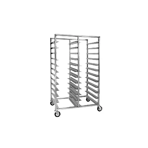 Cres Cor 22131824B 48 Pan End Load Double Aluminum Mobile Tray Rack, Assembled