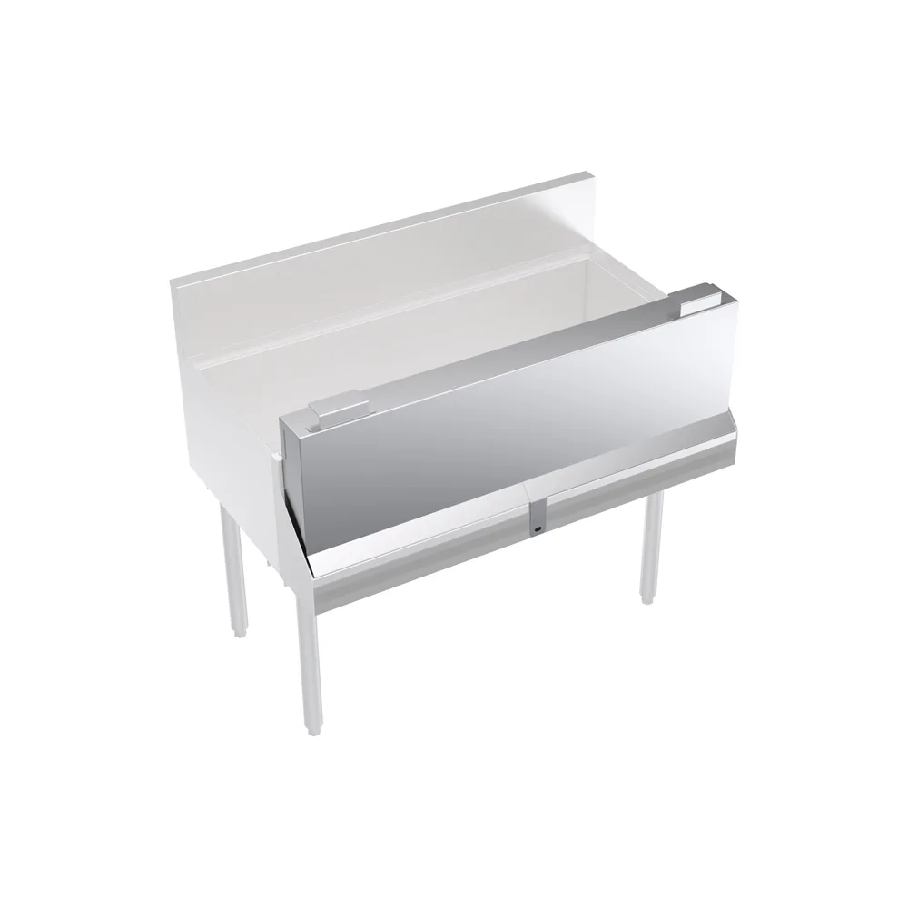 Krowne KR-SC40 Series Speed Rail Locking Cover, Single, 40" Width, 37"-42" Side, Stainless Steel
