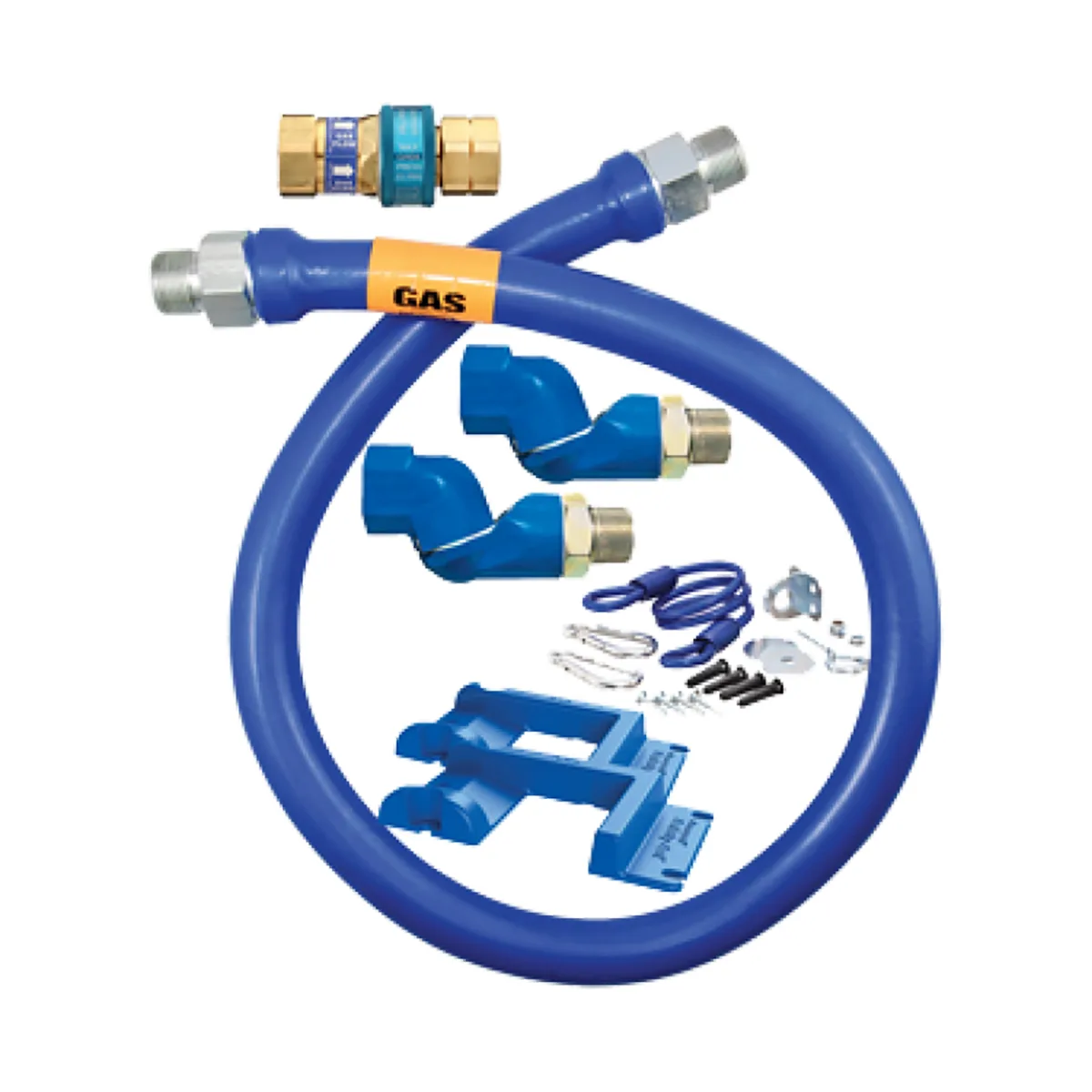 Dormont 1650BPQ2SR48BXPS SnapFast 48" Gas Connector Kit, Two Swivels, Safety Set, 1/2" Dia, in Box