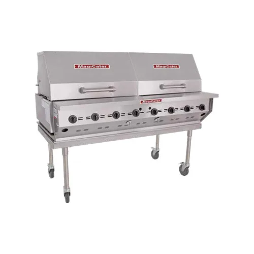 Magikitchn LPAGA-60S-NG 60" Natural Gas Outdoor Grill w/ 8 Burner, Roll Dome,160.000 BTU
