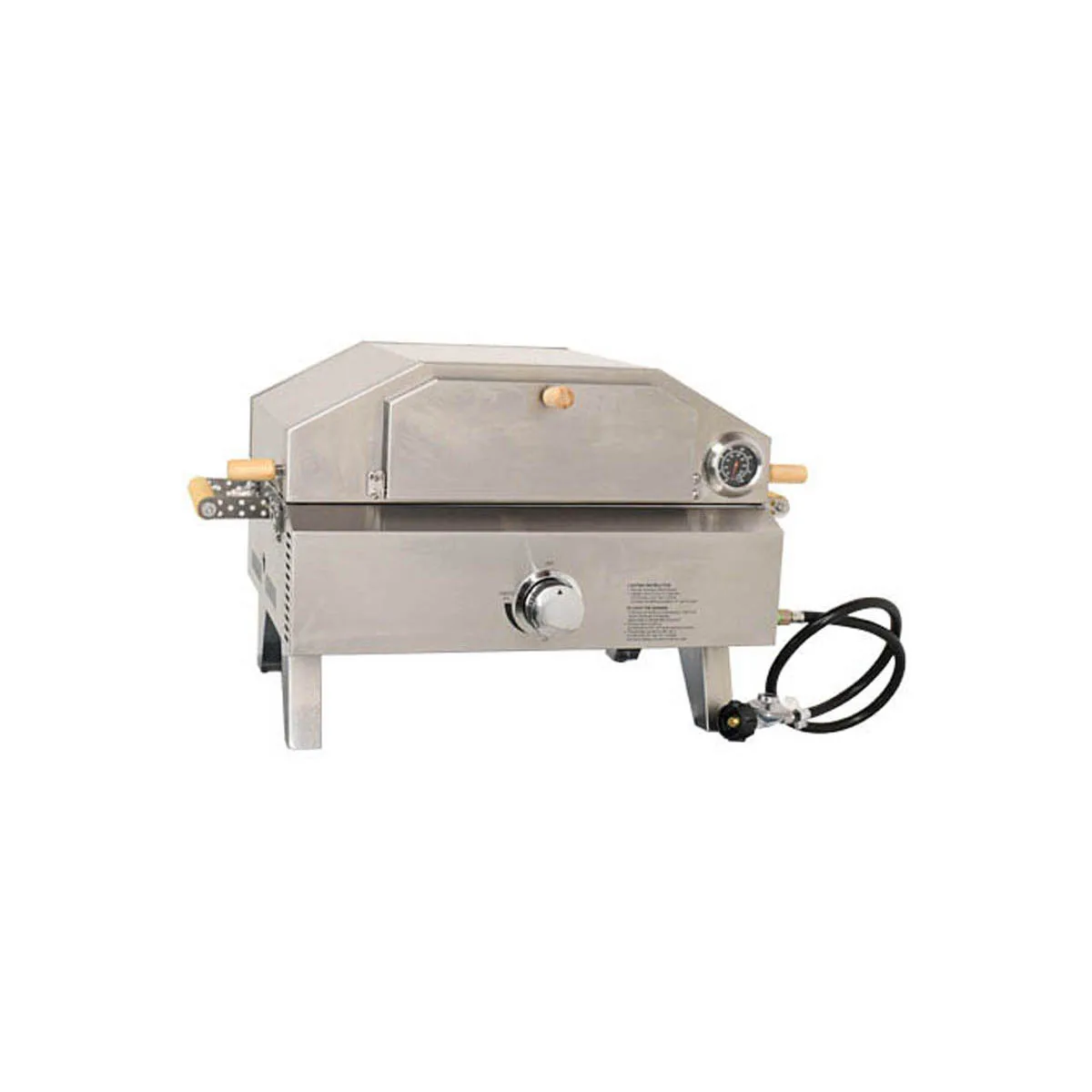 Omcan USA 49112 28" Single Deck Gas Countertop Pizza Oven w/ Foldable Legs, Propane Gas