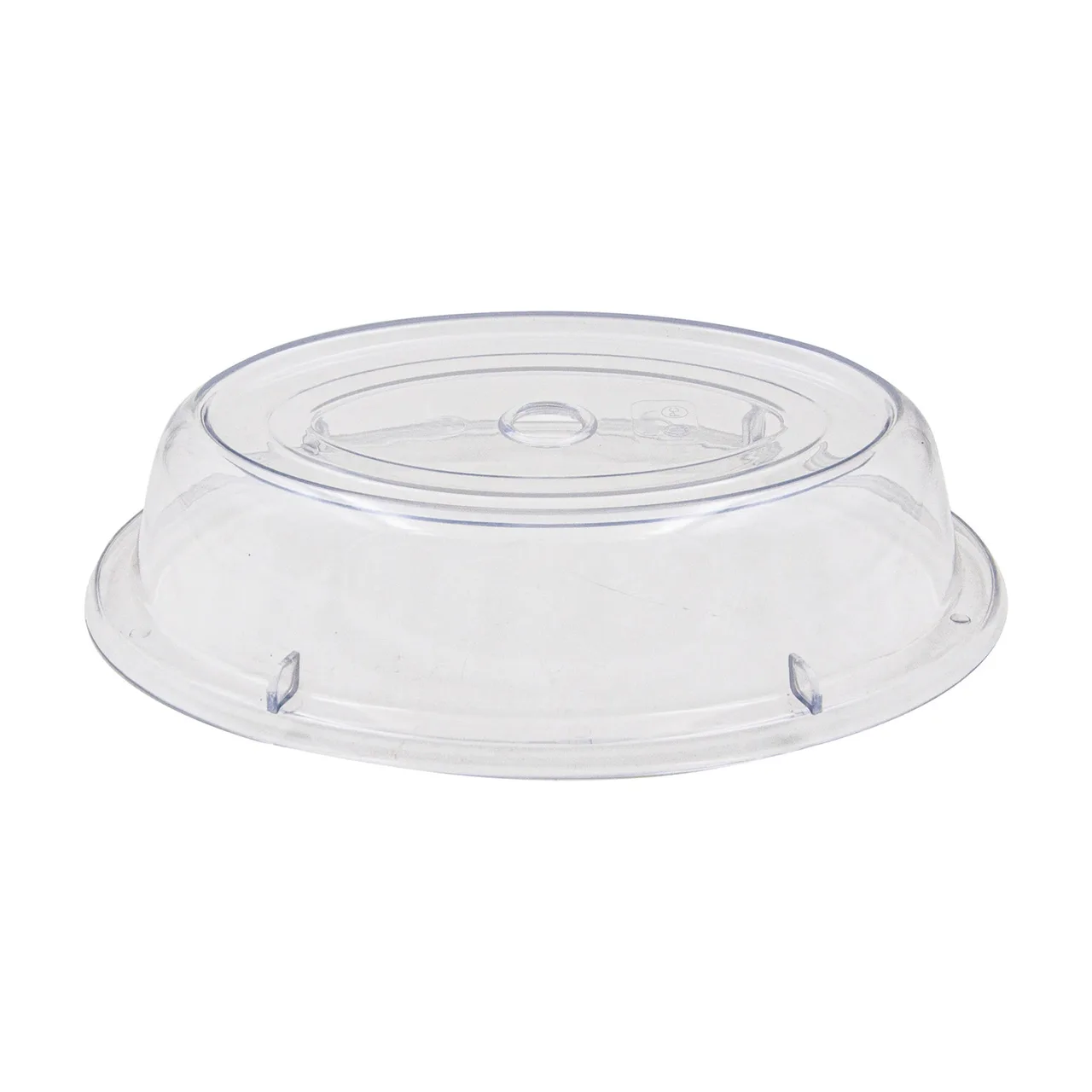 CAC China PPCO-41 Plate Cover, 14" Oval, Clear Polycarbonate, Stackable, 12"+ Size