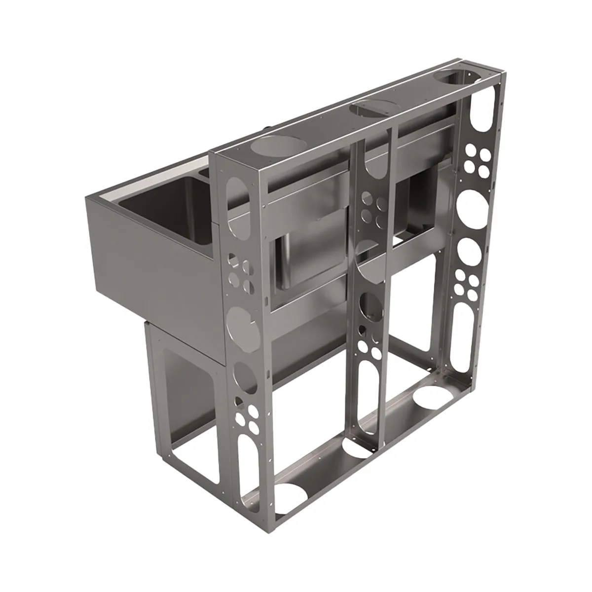 BK Resources UBDW-21-336S Underbar Sink Units, 3 Compartment without Drainboard