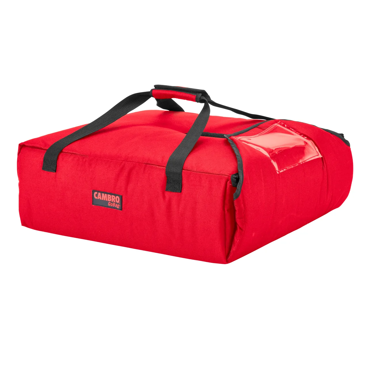 Cambro GBPP216521 GoBag Premium Pizza Delivery Bag, 17-1/4" x 17-1/2" x 7-1/2", Nylon, Red, (2) 16" or (3) 14" Pizza Capacity, Machine Washable