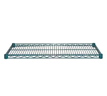 Serv-Ware GR2472CWP Wire Shelving Unit, 24" Depth, 72" Width, Green Epoxy Coated