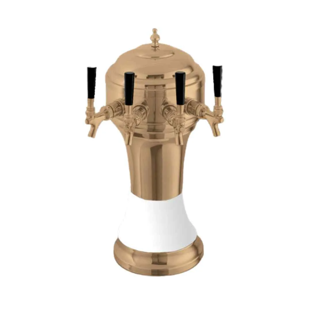 Perlick 4056WH3B Roma Draft Beer Dispensing Tower, 3 Faucets