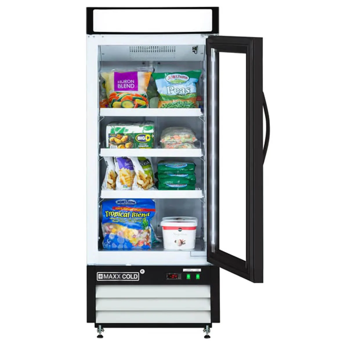 Maxx Cold MXM1-12FHC 25" 1 Glass Door Freezer Merchandiser in White, 12 cu.ft.