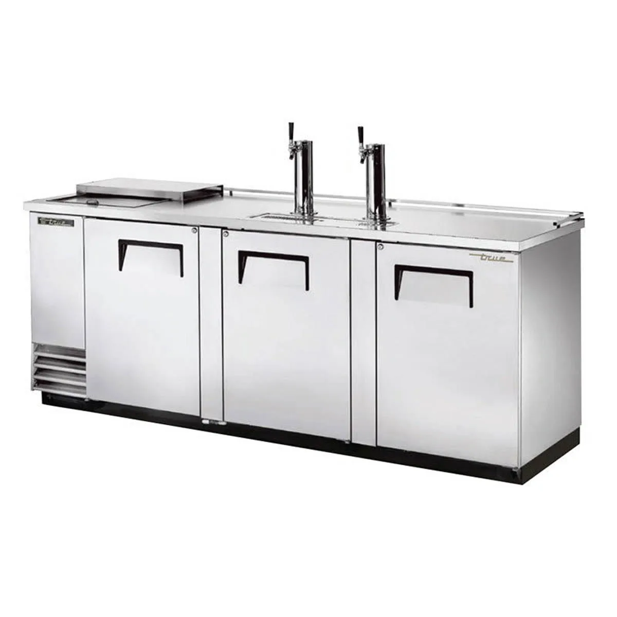 True TDD-4CT-S-HC 90" Solid Door Direct Draw Beer Dispenser with 2 Taps & 4 Keg Capacity