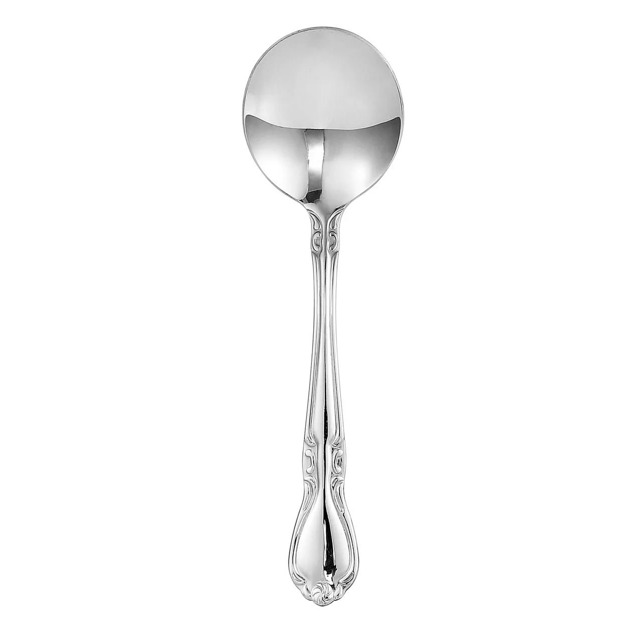 CAC China 8023-04 Soup Bouillon Spoon, 5 7/8" Length, 18/8 Stainless Steel - 1 Dozen