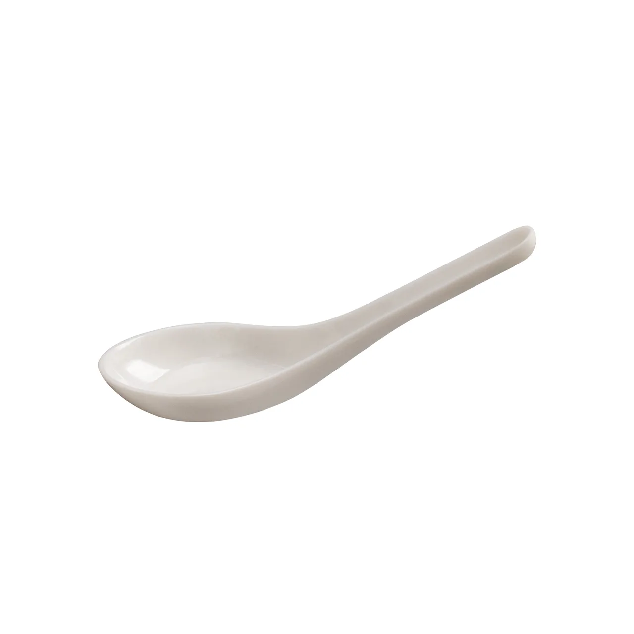 CAC China XSPN-49-W Soup Spoon, 0.3 oz Capacity, 4-7/8" Length, White Plastic, 1 Dozen