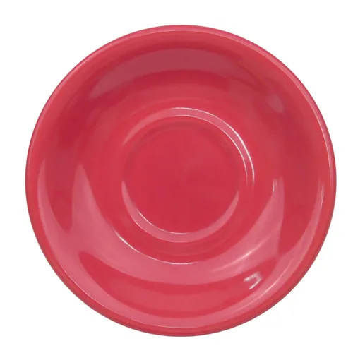 CAC China LV-2-R Round Saucer, 6" Dia x 1" H, Red Stoneware Ceramic, Dishwasher Safe - 1 Dozen