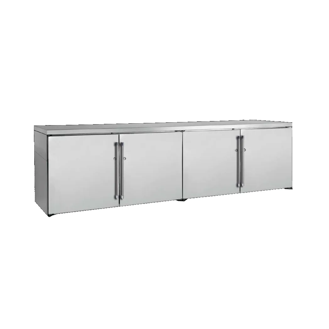 Perlick BBRLP96 Refrigerated Back Bar Cabinet w/ 27 Cu Ft Capacity, 4 Solid Doors, Remote