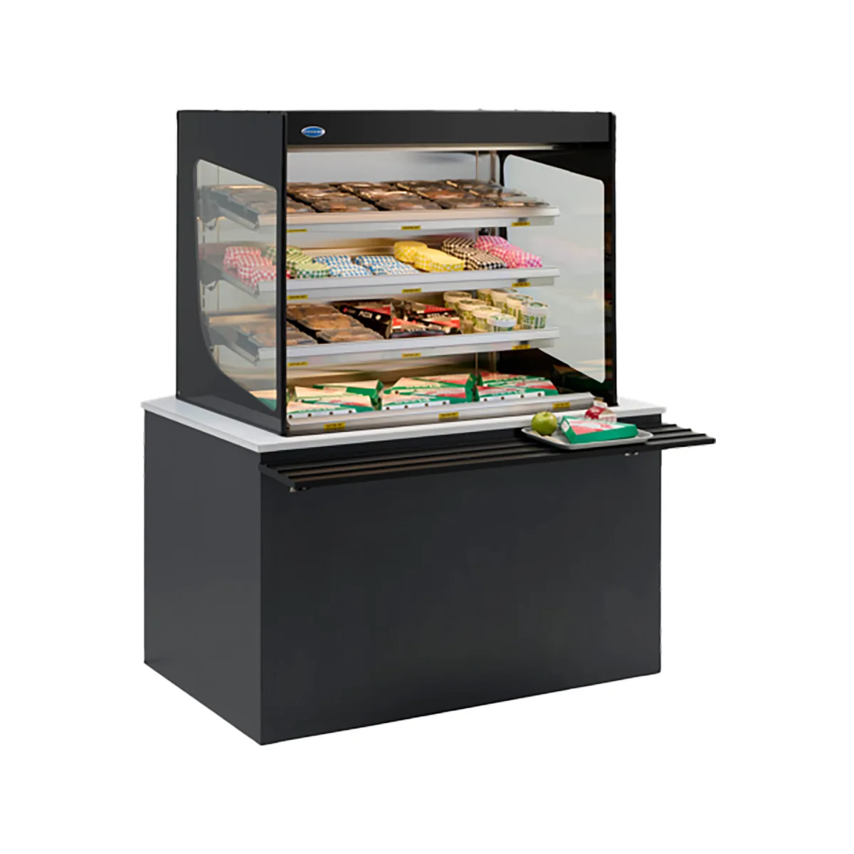 Federal Industries VHSS3660S-SLD 36" 0-Door Glass Display Case, 41 Cu Ft, Floor, 3 Shelves, LED Light