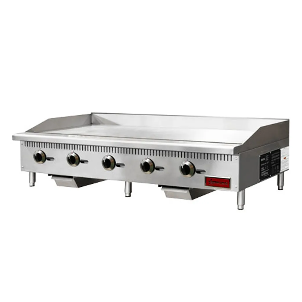 Omcan USA 47366 60" Countertop Manual Gas Griddle, 3/4" Steel Plate, 150.000 BTU