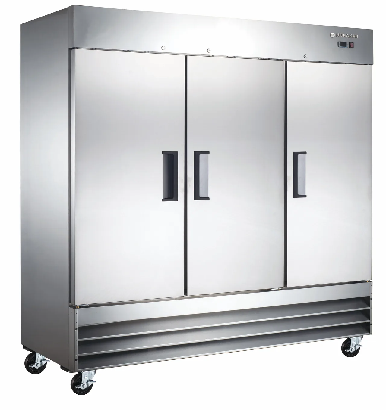Hurakan HKN-GXE72R3E 81" 3 Solid Door Reach-In Refrigerator, Bottom Mounted, 72 cu. ft