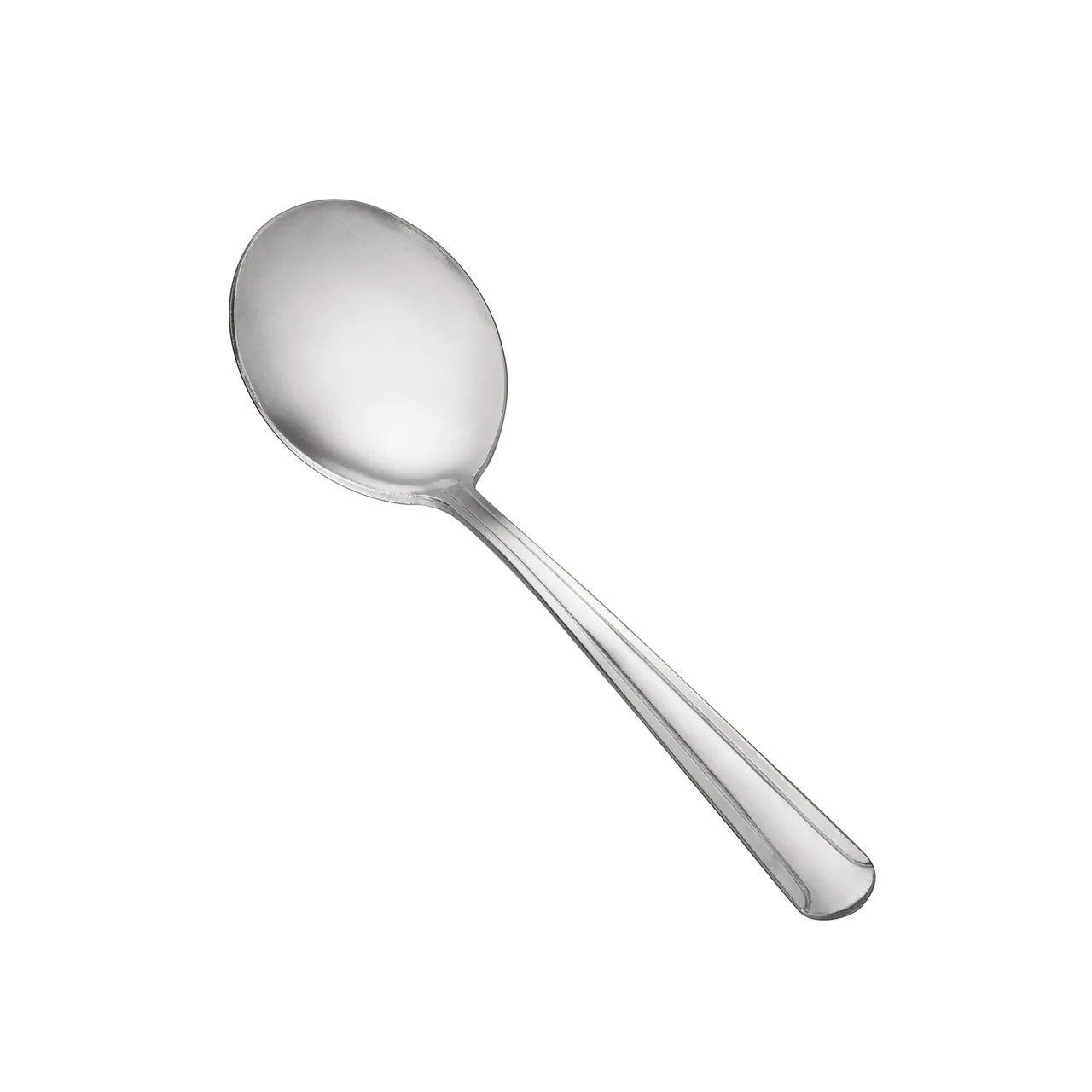 CAC China 2001-04 Dominion Bouillon Spoon, 5-7/8" Length, 18/0 Stainless Steel Finish - 1 Dozen